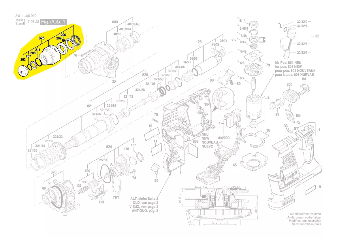 Manchon protection SDS plus réf. 1 617 000 6CB